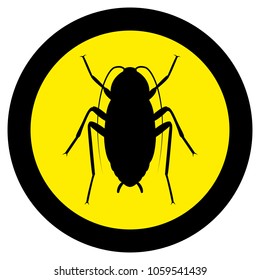 Vector image of silhouette of cockroach