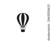 Vector Image Of Silhouette Hot Air Balloon.