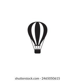 Vector Image Of Silhouette Hot Air Balloon.