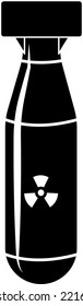 Imagen vectorial (silueta, icono) de un arma nuclear de destrucción en masa