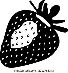 Vektorbild (Silhouette, Symbol) von Erdbeeren