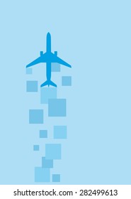 imagen vectorial de la silueta del avión de reacción