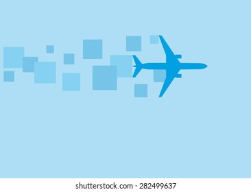 Vektorbild der Silhouette des Düsenflugzeugs
