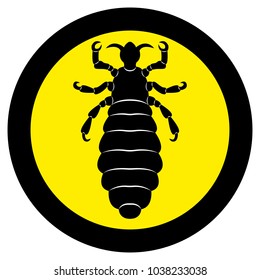 Vector image of silhouette of lice