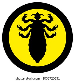 Vector image of silhouette of lice