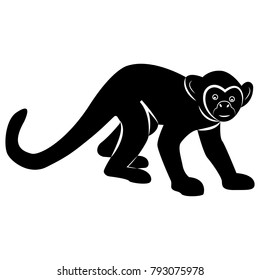 Vector Image Silhouette Monkeys Macaques On Stock Vector (Royalty Free ...