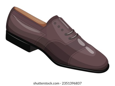 Imagen vectorial de una silueta de un par de calzado para hombres
