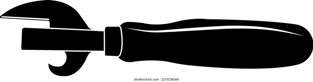 Vector image (silhouette, symbol) of openers for beer and cans