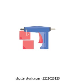 imagen vectorial del icono de la pistola de silicona con fondo blanco