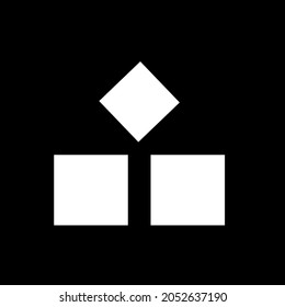 Vector image of a simple black and white building logo.