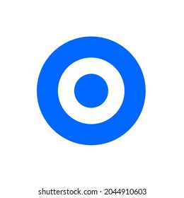 Vector image of a simple circular logo in blue color.