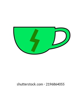 Vector image of simple energy-patterned cup.