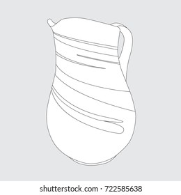 Vector image of a simple jug