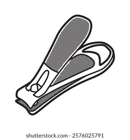 vector image, simple nail clippers