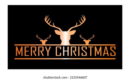 Vector image of a simple reindeer, perfect for a Christmas greeting card.
