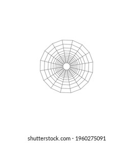 vector image of simple spider web