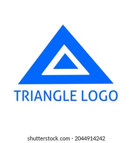 Vector image of a simple triangular logo in blue color.