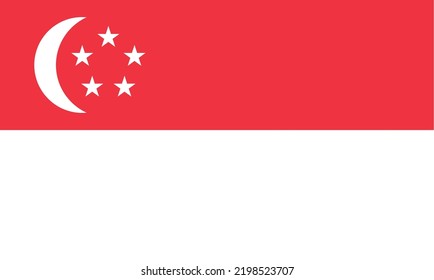 A vector image of the Singapore flag