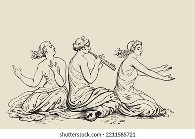 Vector Image - Sirens - Greek Mythology