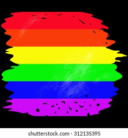 Vector image of six-stripe rainbow flag