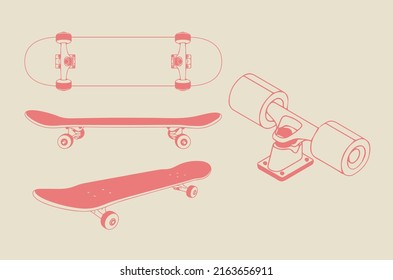 
Vector image -skateboard option 1