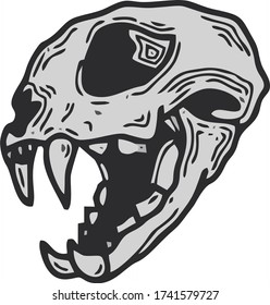 Vector image of a skull