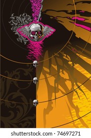 vector image Skull