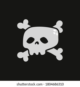 Vector image of a skull. Funny image of a skull to decorate.