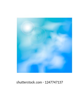 Vector image of sky and clouds