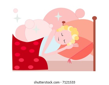 vector image of sleeping dream