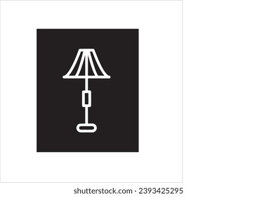 imagen vectorial de una lámpara de dormir, fondo negro y blanco