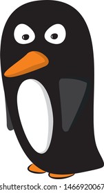 Vector image of small penguin