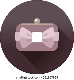 Vector image of small pink bag