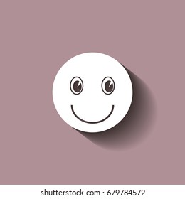Vector image smiley,  Smile. Vector icon with shadow