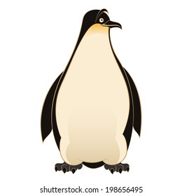 Vector image of an smiling cartoon Penguin