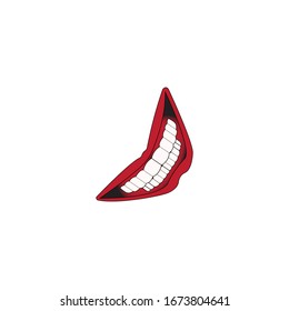 vector image of a smiling mouth design