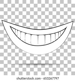 Vector image smiling on a transparent background.