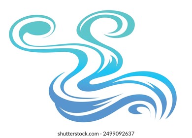 Vector image of smoke. Blue haze