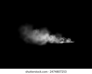 Vector image of smoke with the effects of fog, clouds of steam and haze. Perfect for decorating an eerie atmosphere in the style of horror or Halloween