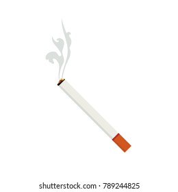 Vector image of smoking cigarette. Isolated. Universal use