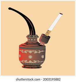 vector image for smoking pipe. smoking pipe icon art illustration