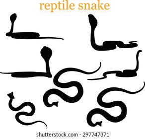 Vector Image - snake silhouette isolated on white background 
