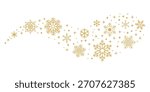 A vector image of snow and snowflake shapes suitable for use as a Christmas background. An element for your New Year
