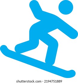 A vector image of snowboarding