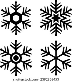 Vector image of snowflakes on a clean background