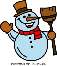vector image of a snowman.