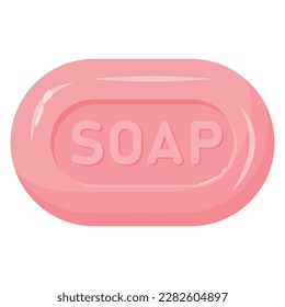 Vector image of soap. Hygiene items and baths. The concept of cleanliness and self-care. Beautiful elements for your design.