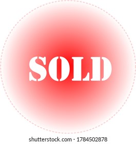 Imagen vectorial - VENDIDO STAMP RED EN FONDO BLANCO