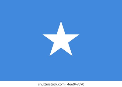 Vector image of Somalia flag.  Proportion2:3. EPS10.