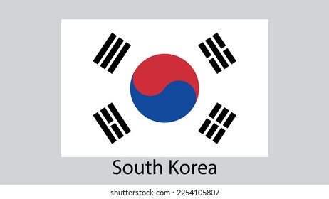 Imagen vectorial de la bandera de Corea del Sur